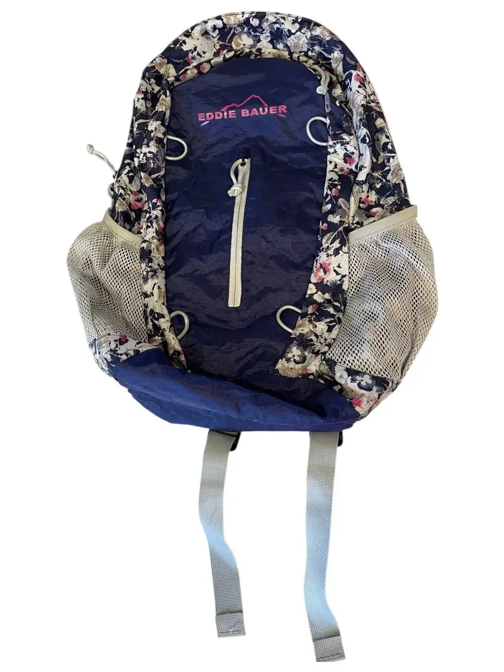 Eddie Bauer Stowaway Convertible Light Backpack Daypack Floral Design